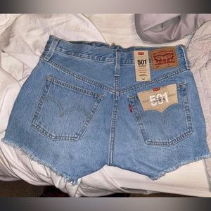 Levi’s 501 high rise jean shorts